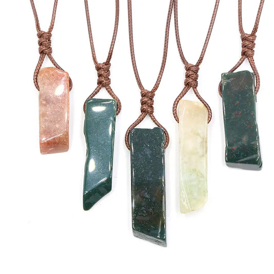Handmade Artisan Indian Agate Rope Necklace
