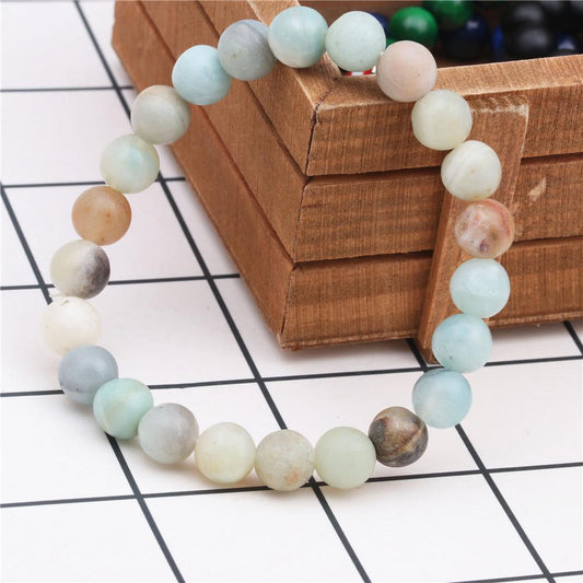 Handcrafted Amazonite Natural Beaded Bracelet