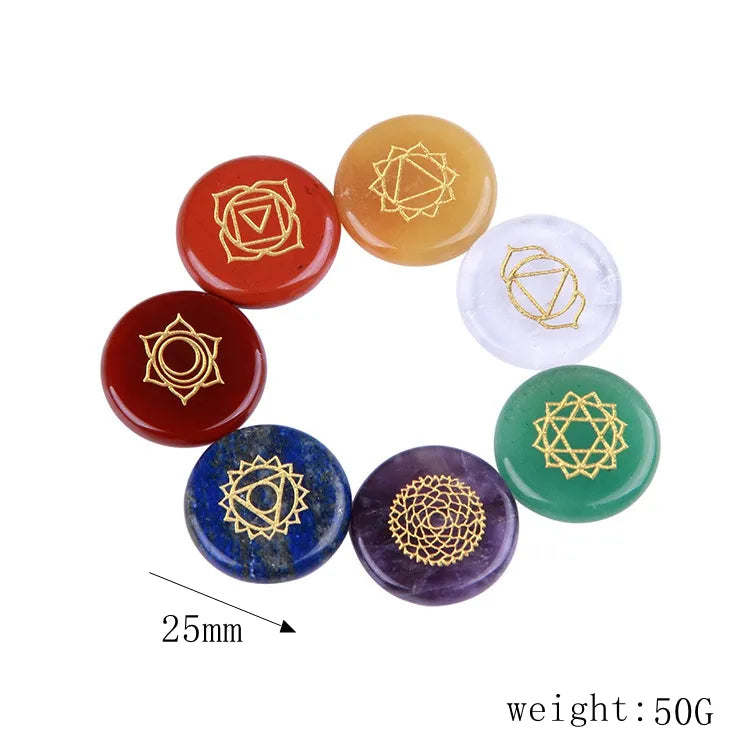 Harmonize Your Energy Centers: 7 Chakra Healing Stone Set