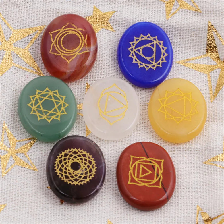 Harmonize Your Energy Centers: 7 Chakra Healing Stone Set
